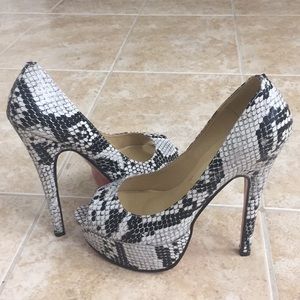 Sky High Red Bottom Platforms size 36